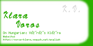 klara voros business card